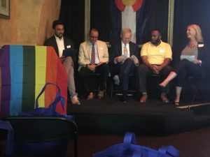 The panel at Pride Energy, co-hosted by the Colorado Petroleum Council and One Colorado on June 14, 2016.